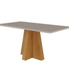 Conjunto Sala De Jantar Patricia 160x80 Tampo Mdf/vidro 6 Cad