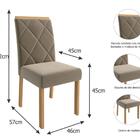 Conjunto Sala De Jantar Patricia 160x80 Tampo Mdf/vidro 6cade