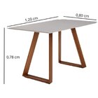 Conjunto Sala De Jantar Persia Mesa Viena 120cm Com Cadeira S