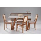 Conjunto Sala De Jantar Persia Mesa Viena 120cm Com Cadeira S