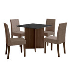 Conjunto Sala De Jantar Quadrada Mesa Helo 90cm E 04 Cadeiras