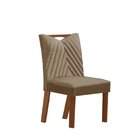 Conjunto Sala De Jantar Redonda 4 Cadeiras Esparta  Castanho