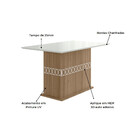 Conjunto Sala De Jantar Retangular Mesa Agata 136cm E 04 Cade