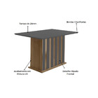 Conjunto Sala De Jantar Retangular Mesa Amalia 160cm E 06 Cad