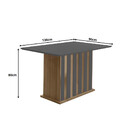 Conjunto Sala De Jantar Retangular Mesa Amalia 160cm E 06 Cad