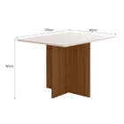 Conjunto Sala De Jantar Retangular Mesa Helo 90cm E 04 Cadeir