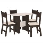 Conjunto Sala De Jantar Retangular Mesa Milano 108cm Com 4 Ca