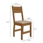 Conjunto Sala De Jantar Retangular Mesa Milano 155cm Com 6 Ca