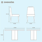 Conjunto Sala De Jantar Roma Mesa E Cadeiras Madeira Maciça M