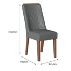 Conjunto Sala De Jantar Romênia Gold 1,83 Com 8 Cadeiras Amên