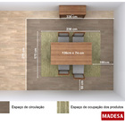 Conjunto Sala De Jantar Rosie Madesa Mesa Tampo De Madeira Co