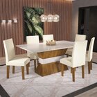 Conjunto Sala De Jantar Salton 1 Mesa 160cm Com 6 Cadeiras Vê