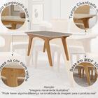 Conjunto Sala De Jantar Selena 130x80 Tampo Mdf/vidro 4 Cadei