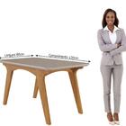 Conjunto Sala De Jantar Selena 130x80 Tampo Mdf/vidro 4 Cadei