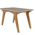 Conjunto Sala De Jantar Selena 130x80 Tampo Mdf/vidro 4 Cadei