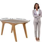 Conjunto Sala De Jantar Selena 130x80 Tampo Mdf/vidro 4 Cadei