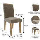 Conjunto Sala De Jantar Selena 130x80 Tampo Mdf/vidro 4 Cadei