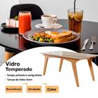 Conjunto Sala De Jantar Selena 180x90 Tampo Mdf/vidro 6 Cadei