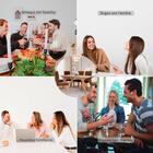 Conjunto Sala De Jantar Selena 180x90 Tampo Mdf/vidro 6 Cadei