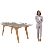 Conjunto Sala De Jantar Selena 180x90 Tampo Mdf/vidro 6 Cadei