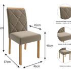 Conjunto Sala De Jantar Selena 180x90 Tampo Mdf/vidro 6 Cadei