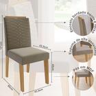 Conjunto Sala De Jantar Selena 180x90 Tampo Mdf/vidro 6 Cadei