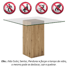 Conjunto Sala De Jantar Seul De Vidro 4 Cadeiras - Móveis Ara