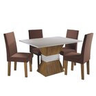 Conjunto Sala De Jantar Soberana 1 Mesa 120cm Com 4 Cadeiras