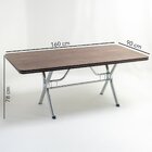 Conjunto Sala De Jantar Suíça 160cm X 900cm Cromado/amadeirad