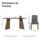 Conjunto Sala De Jantar Tampo De Vidro 6 Cadeiras Rustic/silv