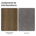 Conjunto Sala De Jantar Tampo De Vidro 6 Cadeiras Rustic/silv