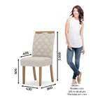 Conjunto Sala De Jantar Tampo Mdf 6 Cadeiras Marie Nature/off