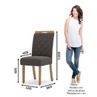 Conjunto Sala De Jantar Tampo Mdf 6 Cadeiras Marie Nature/off