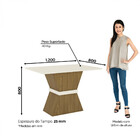 Conjunto Sala De Jantar Tampo Mdf Canto Reto 120 Cm 4 Cadeira