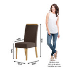 Conjunto Sala De Jantar Tampo Mdf Canto Reto 160 Cm 06 Cadeir