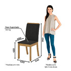 Conjunto Sala De Jantar Tampo Mdf Canto Reto Com Vidro 120 Cm