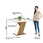 Conjunto Sala De Jantar Tampo Mdf Canto Reto Com Vidro 120 Cm