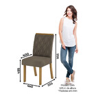 Conjunto Sala De Jantar Tampo Mdf Canto Reto Com Vidro 160 Cm