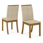 Conjunto Sala De Jantar Tampo Mdf Canto Reto Com Vidro 160 Cm