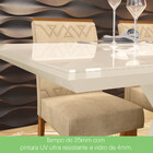 Conjunto Sala de Jantar Tampo MDF Com Vidro 120 Cm com 4 Cade
