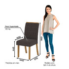 Conjunto Sala De Jantar Tampo Mdf Com Vidro 120 Cm Com 4 Cade