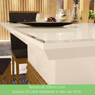 Conjunto Sala De Jantar Tampo Mdf Com Vidro 160 Cm 06 Cadeira