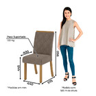 Conjunto Sala De Jantar Tampo Mdf Com Vidro Canto Arredondado