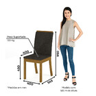 Conjunto Sala De Jantar Tampo Mdf Com Vidro Canto Arredondado