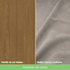 Conjunto Sala De Jantar Tampo Mdf Com Vidro Canto Arredondado