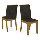 Conjunto Sala De Jantar Tampo Mdf Com Vidro Canto Arredondado