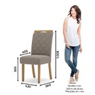 Conjunto Sala De Jantar Tampo Mdf/vidro 4 Cadeiras Marie Natu