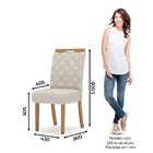 Conjunto Sala De Jantar Tampo Mdf/vidro 4 Cadeiras Marie Natu