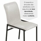 Conjunto Sala De Jantar Tampo Mdf Vidro 4 Cadeiras Premium Pr
