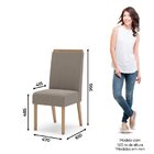 Conjunto Sala De Jantar Tampo Mdf/vidro 6 Cadeiras Eliane